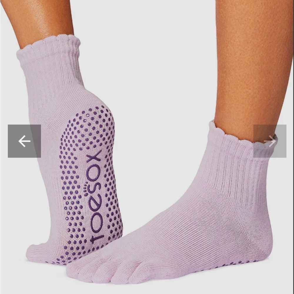 ToeSox Lavender Full Toe Melody Grip Socks